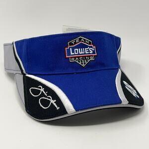 NASCAR Jimmie Johnson Visor Hat Team Lowes Racing Motorsports Strapback Blue